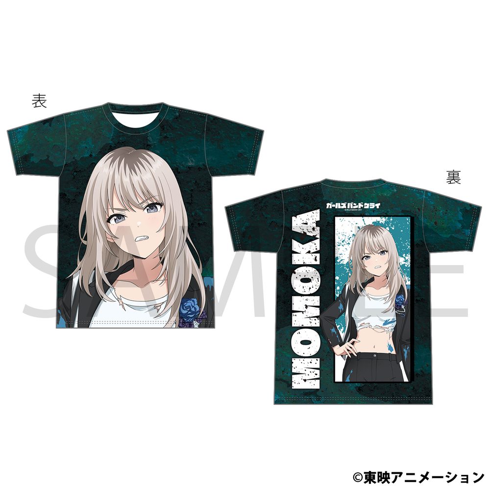 ガールズバンドクライ フルグラフィックTシャツ 河原木桃香 ("Girls Band Cry" Full Graphic T-shirt Kawaragi Momoka)