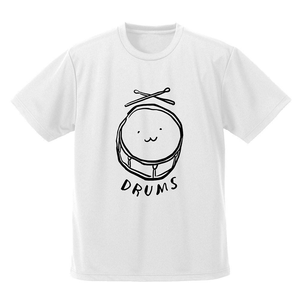 ガールズバンドクライ 安和すばるの「DRUMS」 ドライTシャツ ホワイト XL ("Girls Band Cry" Awa Subaru DRUMS Dry T-shirt White (XL Size))