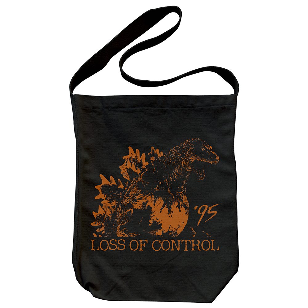 ゴジラ バーニングゴジラ ショルダートート ブラック ("Godzilla" Burning Godzilla Shoulder Tote Bag Black)