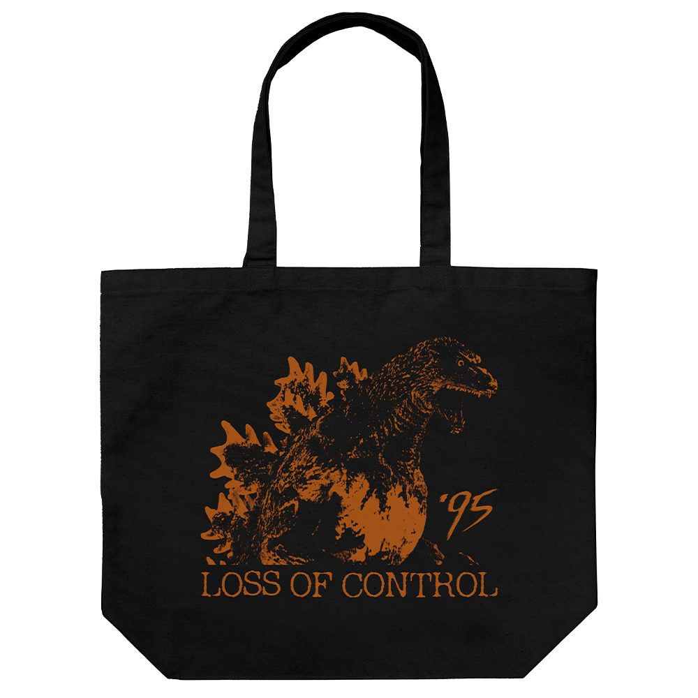 ゴジラ バーニングゴジラ ラージトート ブラック ("Godzilla" Burning Godzilla Large Tote Bag Black)
