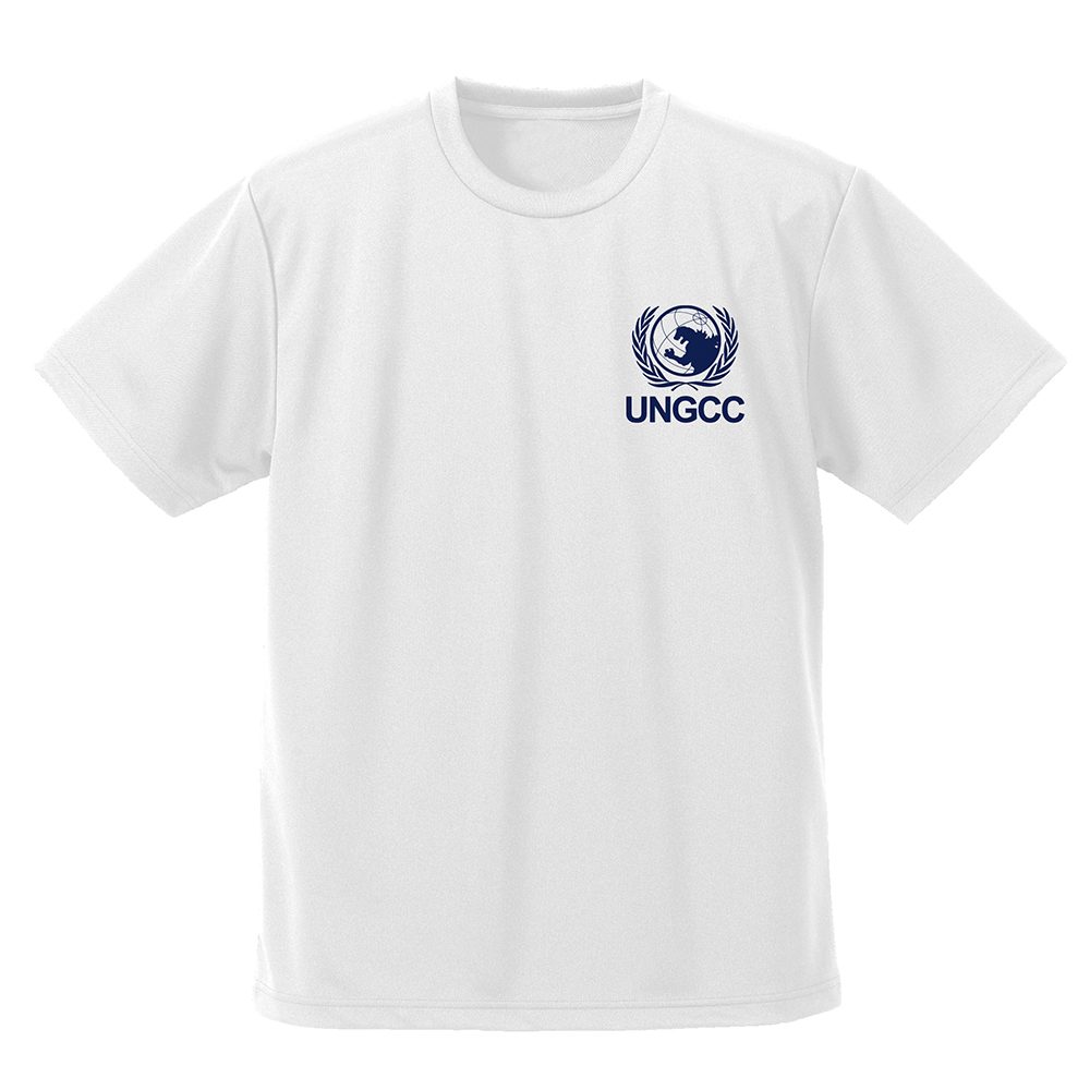 ゴジラ 国連G対策センター ロゴ ドライTシャツ ホワイト S ("Godzilla" United Nations Godzilla Countermeasure Center Logo Dry T-shirt White (S Size))