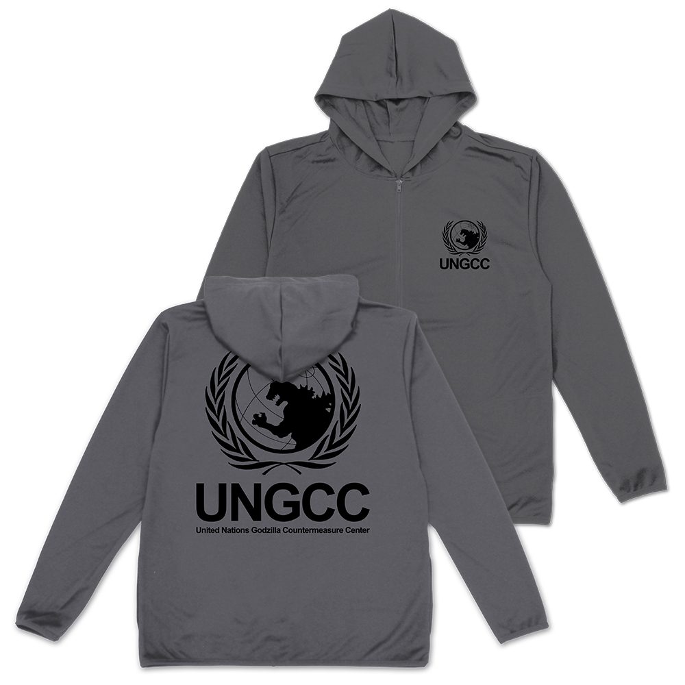 ゴジラ 国連G対策センター 薄手ドライパーカー グレー L ("Godzilla" United Nations Godzilla Countermeasure Center Dry Hoodie Gray (L Size))
