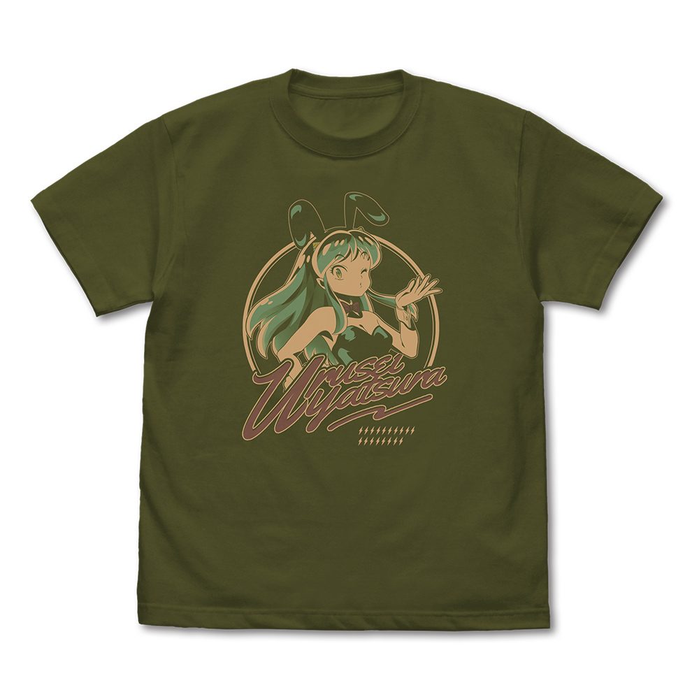うる星やつら バニーガール ラム Tシャツ モス L ("Urusei Yatsura" Bunny Girl Lum T-shirt Moss (L Size))