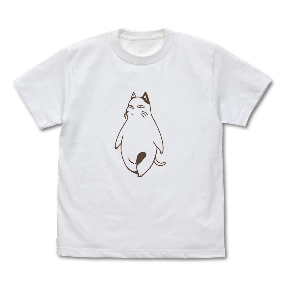 うる星やつら 歩くコタツネコ Tシャツ ホワイト XL ("Urusei Yatsura" Walking Kotatsu Neko T-shirt White (XL Size))