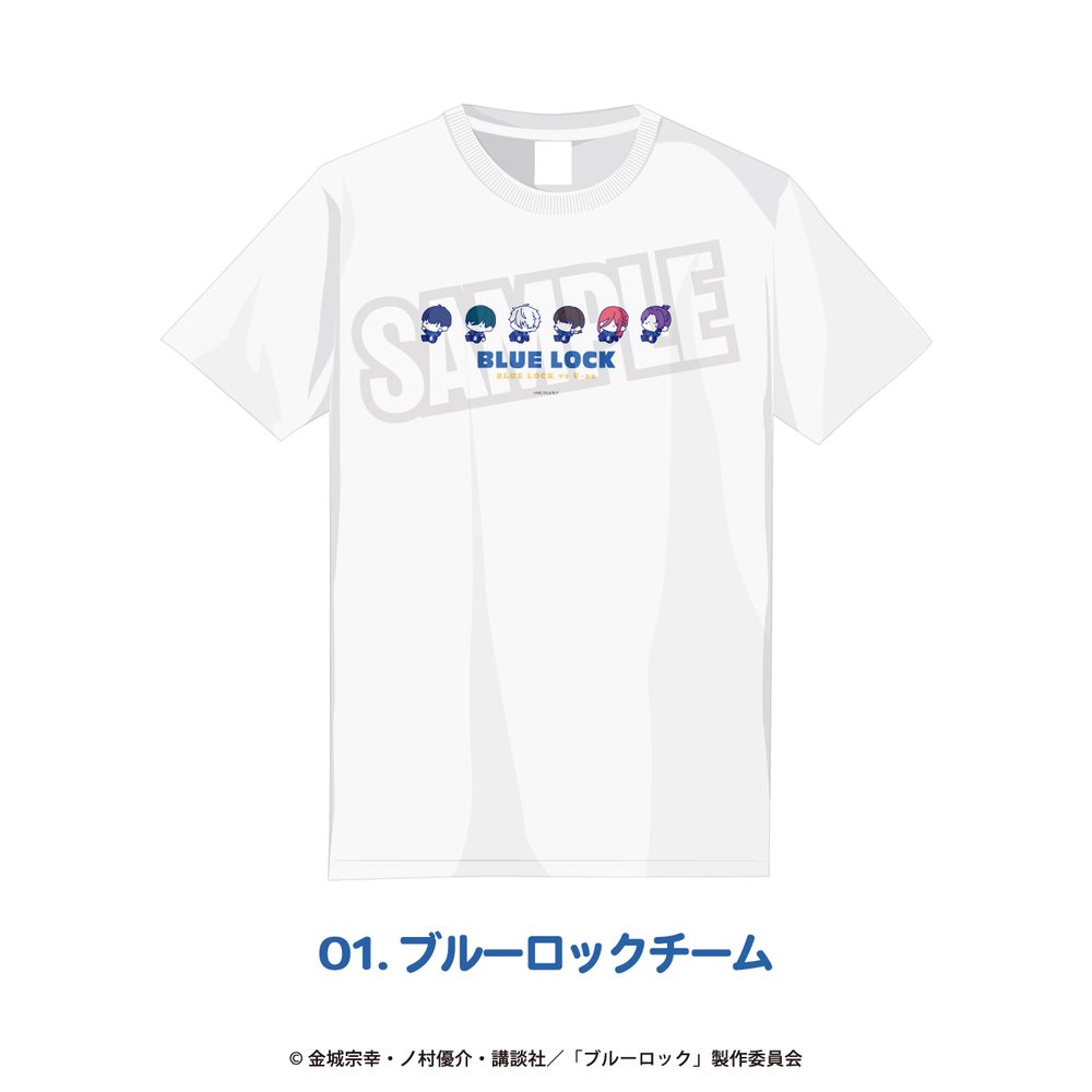 ブルーロック Tシャツ M 01 ブルーロックチーム ("Blue Lock" T-shirt (M Size) 01 Blue Lock Team)