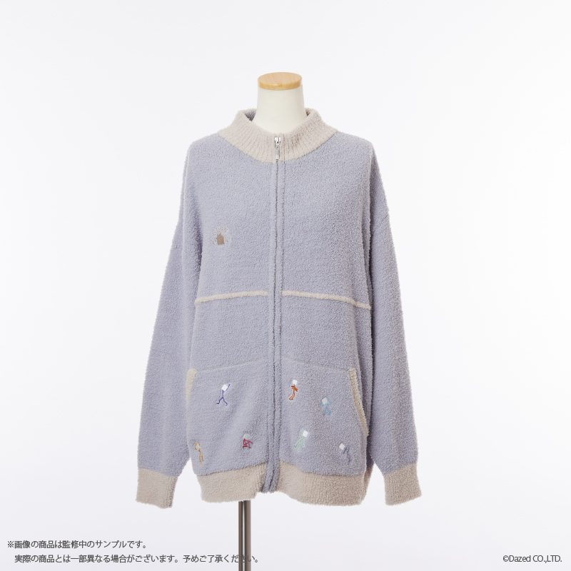 カリスマ ジップアップカーディガン(ユニセックス) グレイ ("Charisma" Zip Up Cardigan (Unisex) Gray)