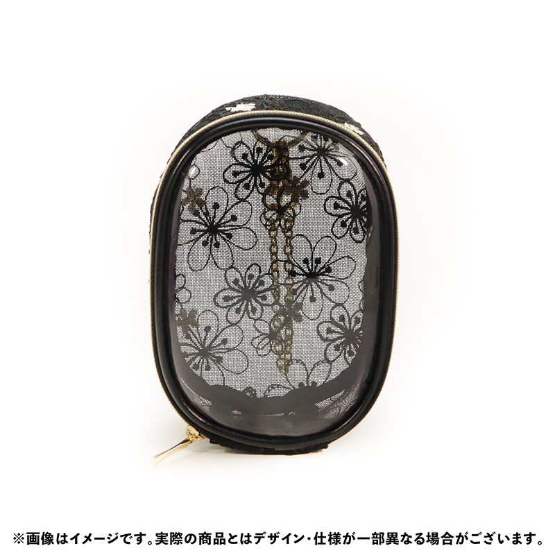CONC-CO580 nui. シアーレースぬいポーチ ブラック (nui. Sheer Lace Nui Pouch Black)