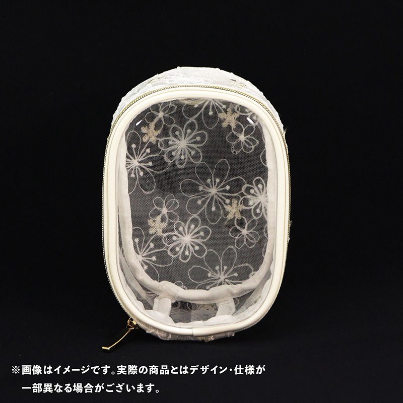CONC-CO581 nui. シアーレースぬいポーチ ホワイト (nui. Sheer Lace Nui Pouch White)