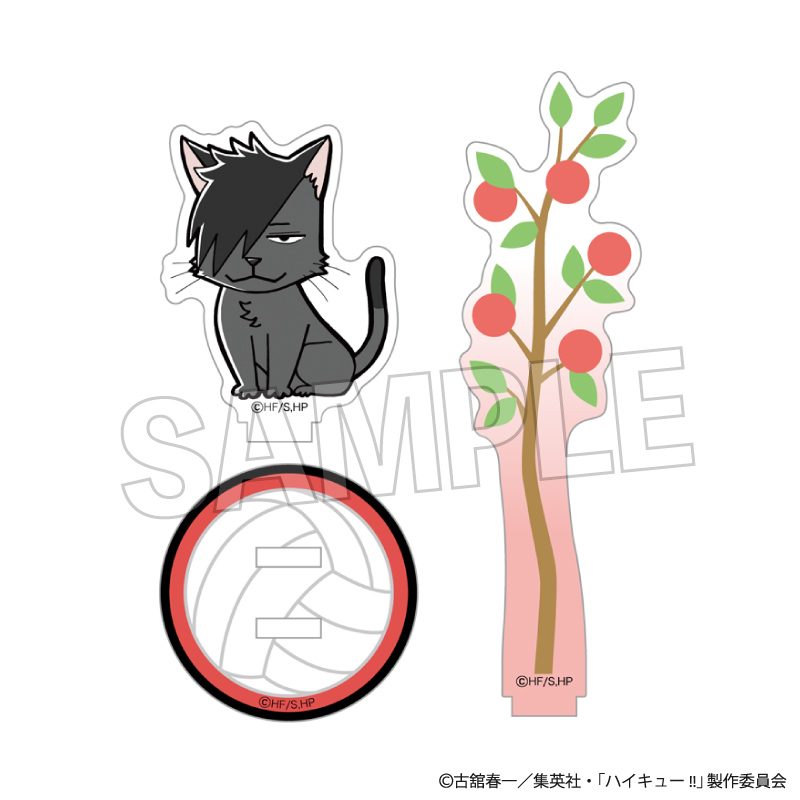 ハイキュー!! アクリルスティック クロオネコ ("Haikyu!!" Acrylic Stick Kuroo Cat)