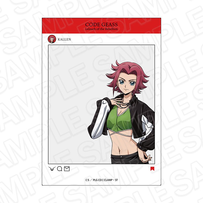 コードギアス 反逆のルルーシュ SNS風アクリルフレーム カレン Street Ver. ("Code Geass Lelouch of the Rebellion" SNS Style Acrylic Frame Kallen Street Ver.)