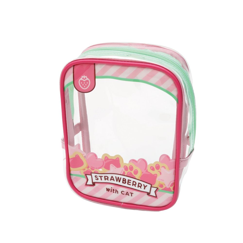 ノンキャラオリジナル withCAT かこまれポーチ いちごくっきー (Non Character Original withCAT Kakomare Pouch Strawberry Cookie)