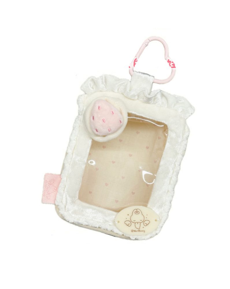 NotBunny ホワイトストロベリーケーキ 10cmぬいぐるみポーチ(角形) (NOTBUNNY WHITE STRAWBERRY CAKE SERIES DOLL BAG FOR 10CM DOLL (SQUARE TYPE))