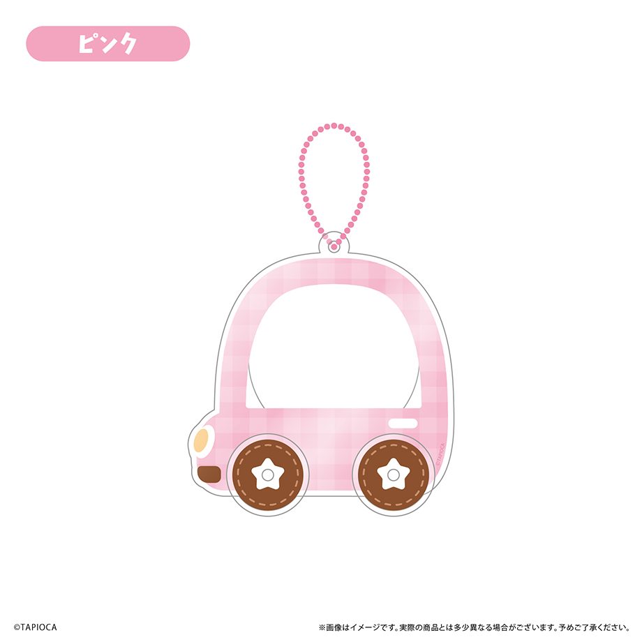 タピオカ オリジナル くるま型缶バッジケース ひとり乗りVer. ピンク (Tapioca Original Car Type Can Badge Case Single Rider Ver. Pink)