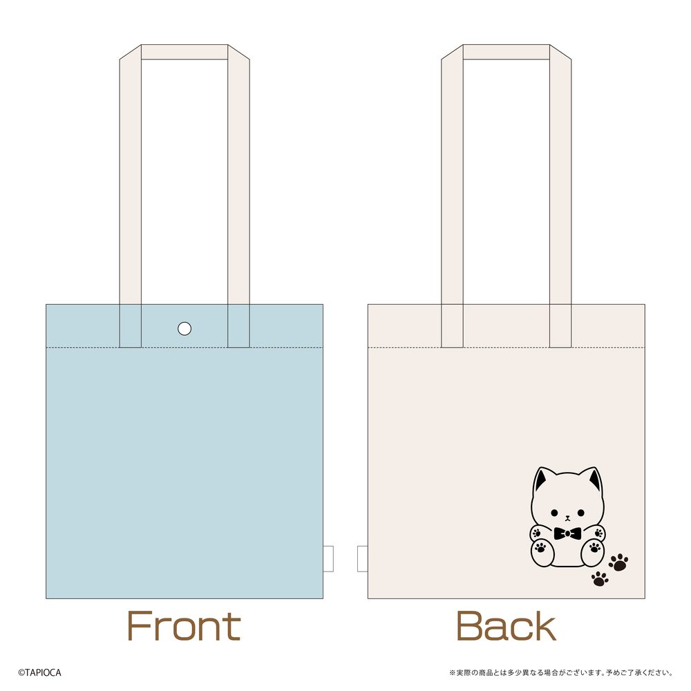 タピオカ オリジナル たぴにゃんこ刺繍入りクリアトートバッグ (Tapioca Original Tapi-nyanko Embroidery Clear Tote Bag)