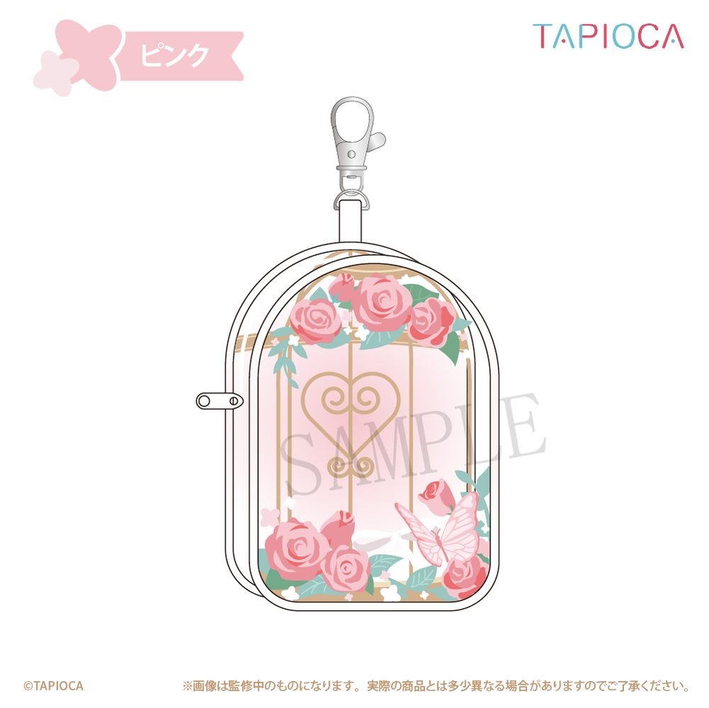 タピオカ オリジナル フラワー クリアポーチ ピンク (Tapioca Original Flower Clear Pouch Pink)