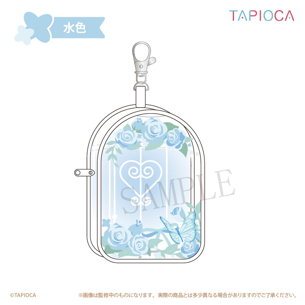 タピオカ オリジナル フラワー クリアポーチ 水色 (Tapioca Original Flower Clear Pouch Light Blue)