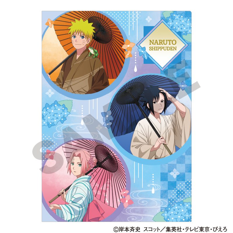 NARUTO-ナルト- 疾風伝 シングルクリアファイル ナルト&サスケ&サクラ 五月雨 ("NARUTO -Shippuden-" Single Clear File Naruto & Sasuke & Sakura Early Summer Rain)