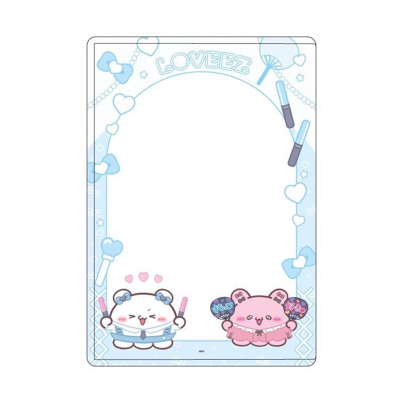 キャラクリアケース らぶいーず 07 すもっぴ&ぴょんちー 水色 推し活Ver.(描き下ろしイラスト) (Chara Clear Case Loveeez 07 Sumoppi & Pyonchi Light Blue Oshikatsu Ver. (Original Illustration))