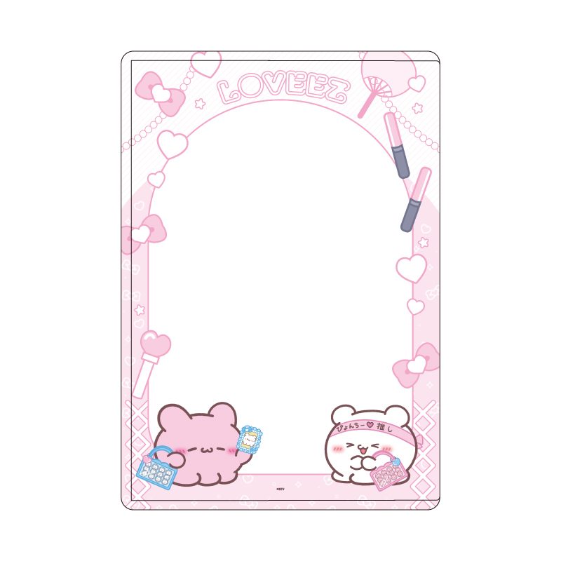 キャラクリアケース らぶいーず 08 すもっぴ&ぴょんちー ピンク 推し活Ver.(描き下ろしイラスト) (Chara Clear Case Loveeez 08 Sumoppi & Pyonchi Pink Oshikatsu Ver. (Original Illustration))