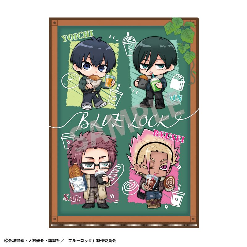 ブルーロック A4シングルクリアファイル A 焼きたてパンとテイクアウトドリンク 描き起こし ("Blue Lock" A4 Single Clear File A Freshly Baked Bread & Takeout Drinks Original Illustration)