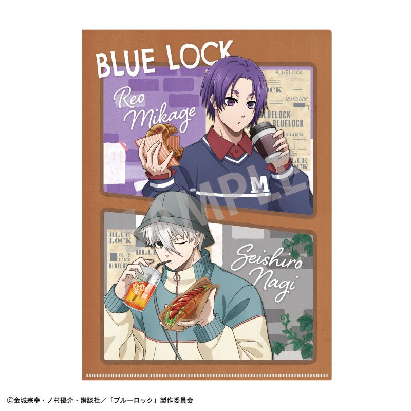 ブルーロック A4シングルクリアファイル 凪誠士郎&御影玲王 焼きたてパンとテイクアウトドリンク ("Blue Lock" A4 Single Clear File Nagi Seishiro & Mikage Reo Freshly Baked Bread & Takeout Drinks)