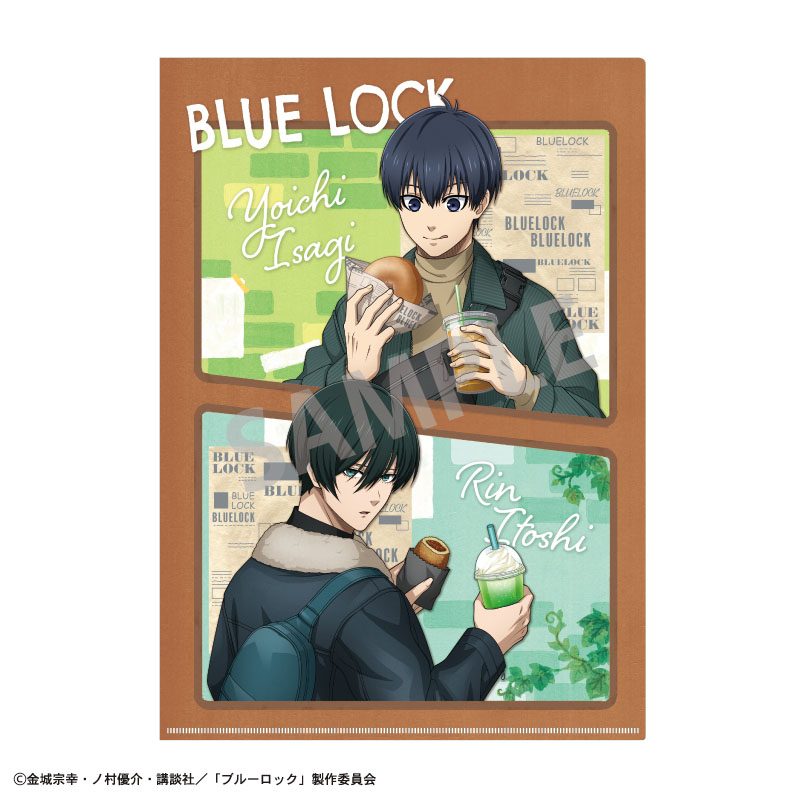ブルーロック A4シングルクリアファイル 潔世一&糸師凛 焼きたてパンとテイクアウトドリンク ("Blue Lock" A4 Single Clear File Isagi Yoichi & Itoshi Rin Freshly Baked Bread & Takeout Drinks)