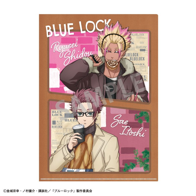 ブルーロック A4シングルクリアファイル 糸師冴&士道龍聖 焼きたてパンとテイクアウトドリンク ("Blue Lock" A4 Single Clear File Itoshi Sae & Shidou Ryusei Freshly Baked Bread & Takeout Drinks)