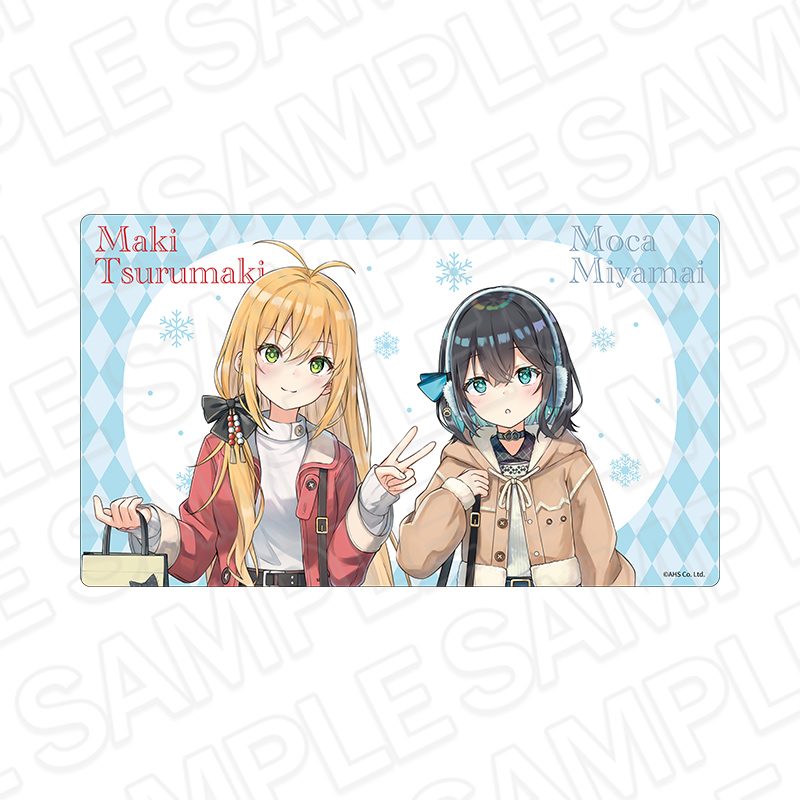 弦巻マキ&宮舞モカ ラバーデスクマット 冬服Ver. (Tsurumaki Maki & Miyamai Moca Rubber Desk Mat Winter Outfit Ver.)