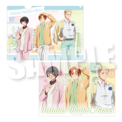 ヘタリア World☆Stars A4クリアファイル パステルフラワーコーデVer. TypeA ("Hetalia World Stars" A4 Clear File Pastel Flower Outfit Ver. Type A)