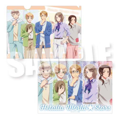 ヘタリア World☆Stars A4クリアファイル パステルフラワーコーデVer. TypeB ("Hetalia World Stars" A4 Clear File Pastel Flower Outfit Ver. Type B)