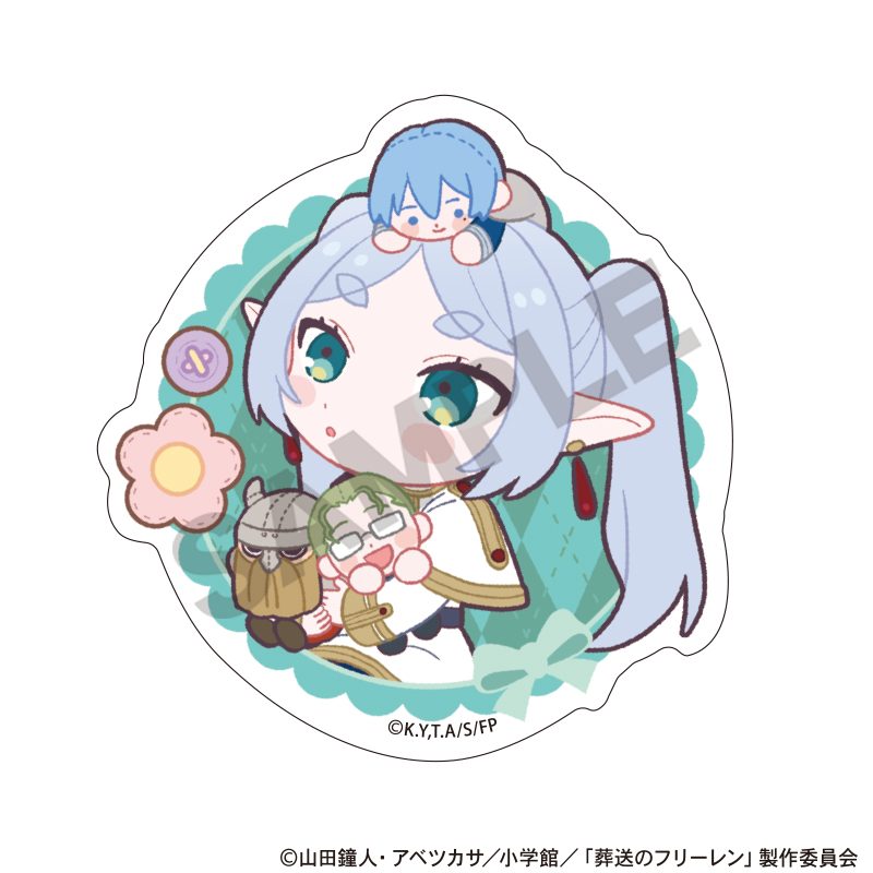 葬送のフリーレン アクリルクリップ フリーレン 勇者パーティー ぬいぐるみ抱っこ ("Frieren: Beyond Journey's End" Acrylic Clip Frieren Hero's Party Plush Hugging)