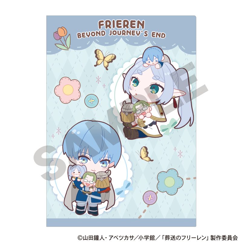 葬送のフリーレン シングルクリアファイル ブルー ぬいぐるみ抱っこ ("Frieren: Beyond Journey's End" Single Clear File Blue Plush Hugging)