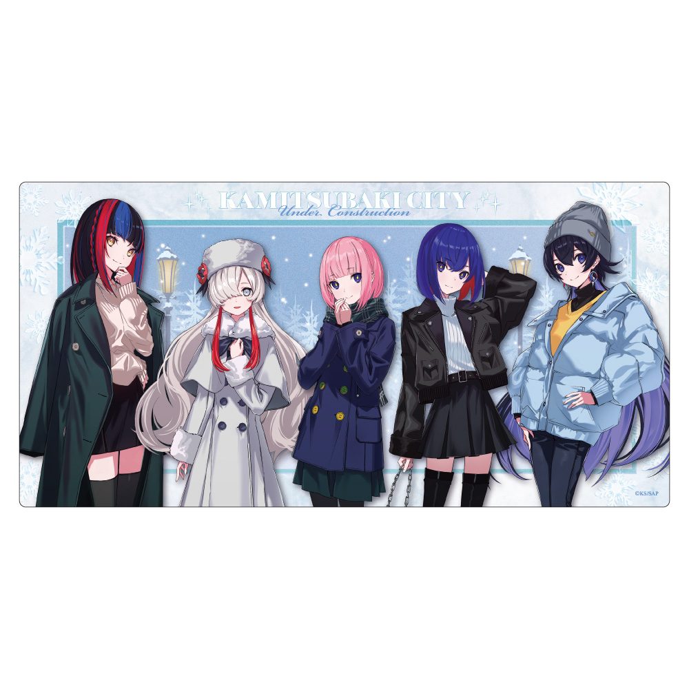 神椿市建設中。 描き下ろしデスクマット ("KAMITSUBAKI CITY UNDER CONSTRUCTION" Original Illustration Desk Mat)