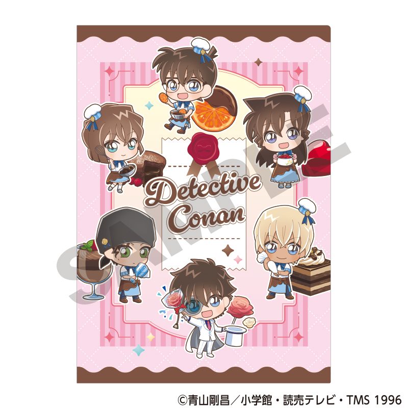 名探偵コナン シングルクリアファイル ピンク きゃらペコ ショコラティエ ("Detective Conan" Single Clear File Pink Chara Peko Chocolatier)