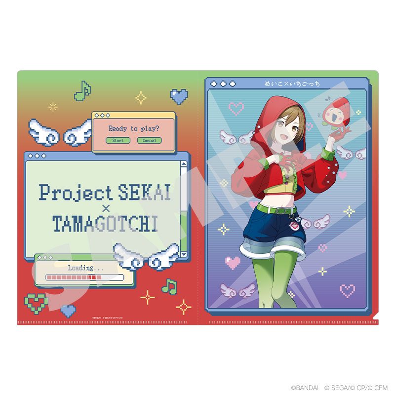 プロジェクトセカイ カラフルステージ! feat. 初音ミク×たまごっち クリアファイル MEIKO×いちごっち ("Project SEKAI Colorful Stage! feat. Hatsune Miku" x "Tamagotchi" Clear File MEIKO x Ichigotchi)