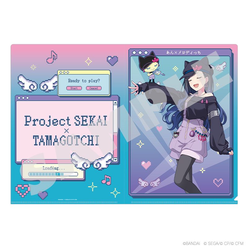 プロジェクトセカイ カラフルステージ! feat. 初音ミク×たまごっち クリアファイル 白石杏×メロディっち ("Project SEKAI Colorful Stage! feat. Hatsune Miku" x "Tamagotchi" Clear File Shiraishi An x Melodytchi)