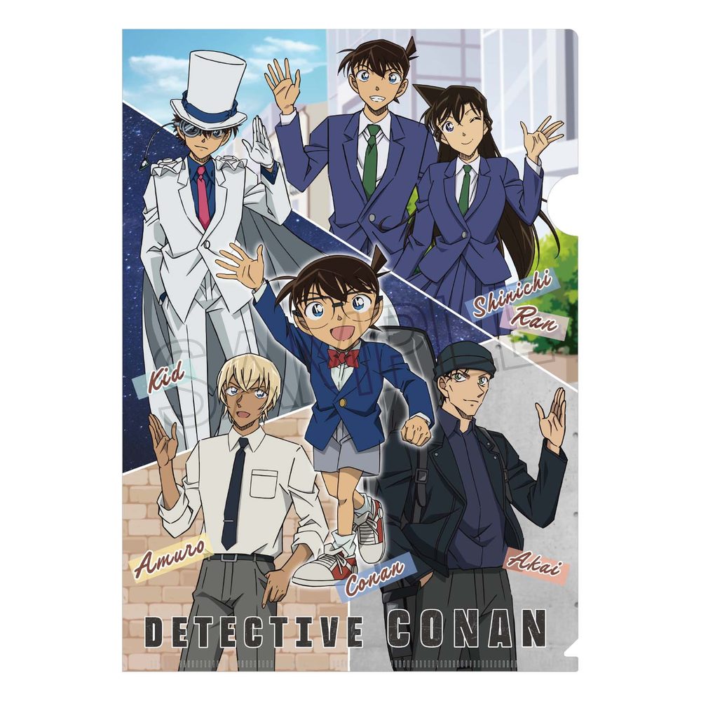名探偵コナン ハイファイブ クリアファイル B 集合 ("Detective Conan" High Five Clear File B Group)