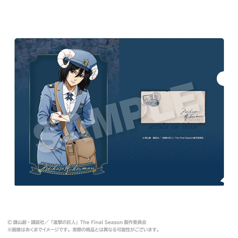 進撃の巨人 クリアファイル おとどけメェるVer.(描き下ろし) ミカサ・アッカーマン ("Attack on Titan" Clear File Otodoke Mail Ver. (Original Illustration) Mikasa Ackerman)