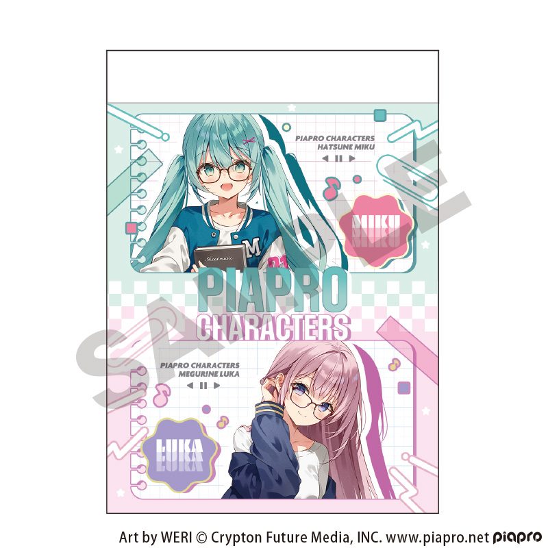 初音ミク ミニメモ 初音ミク&巡音ルカ メガネスタイル (Hatsune Miku Mini Memo Hatsune Miku & Megurine Luka Glasses Style)