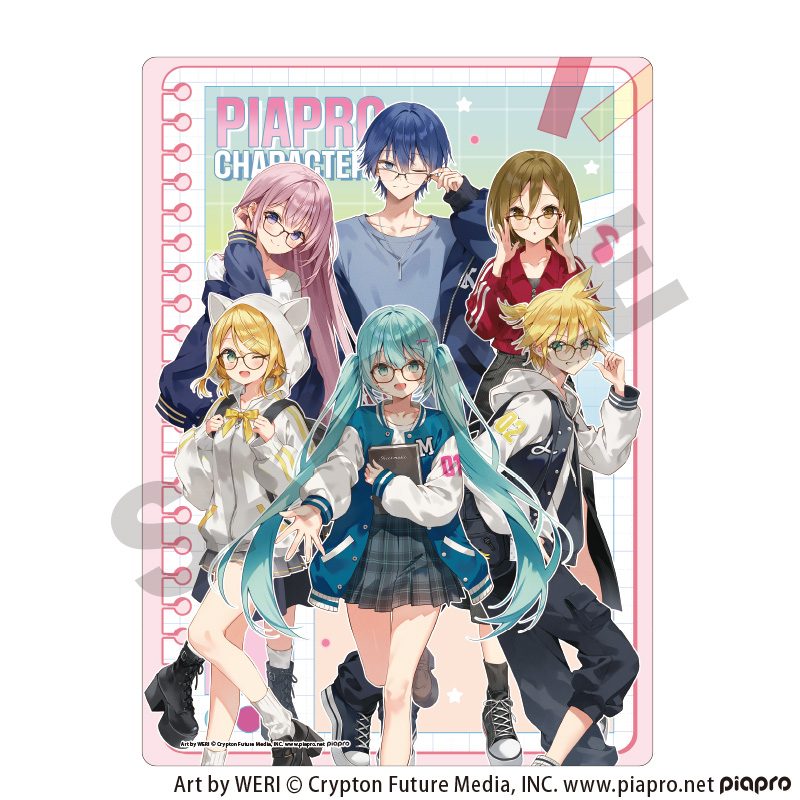 初音ミク 下敷き 集合 メガネスタイル (Hatsune Miku Sheet Group Glasses Style)