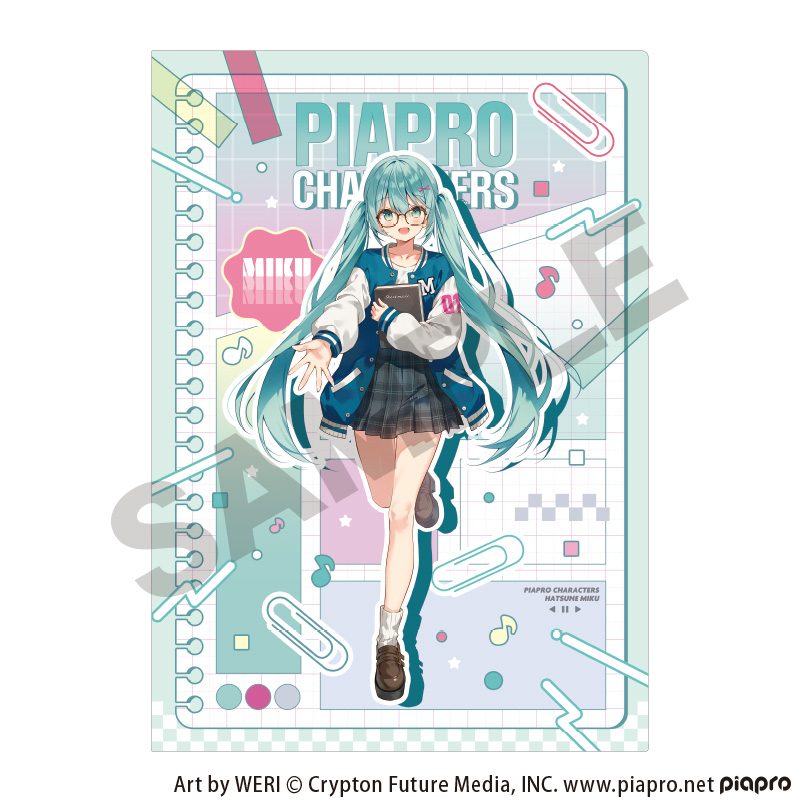 初音ミク シングルクリアファイル 初音ミク メガネスタイル (Hatsune Miku Single Clear File Hatsune Miku Glasses Style)