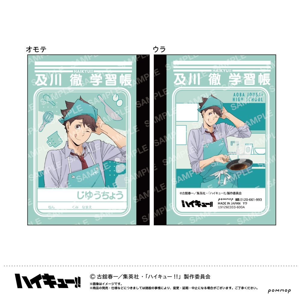 ハイキュー!! ミニ学習帳セット-授業!!- B 青葉城西高校 ("Haikyu!!" Mini Study Notebook Set -Classwork!!- B Aoba Johsai High School)