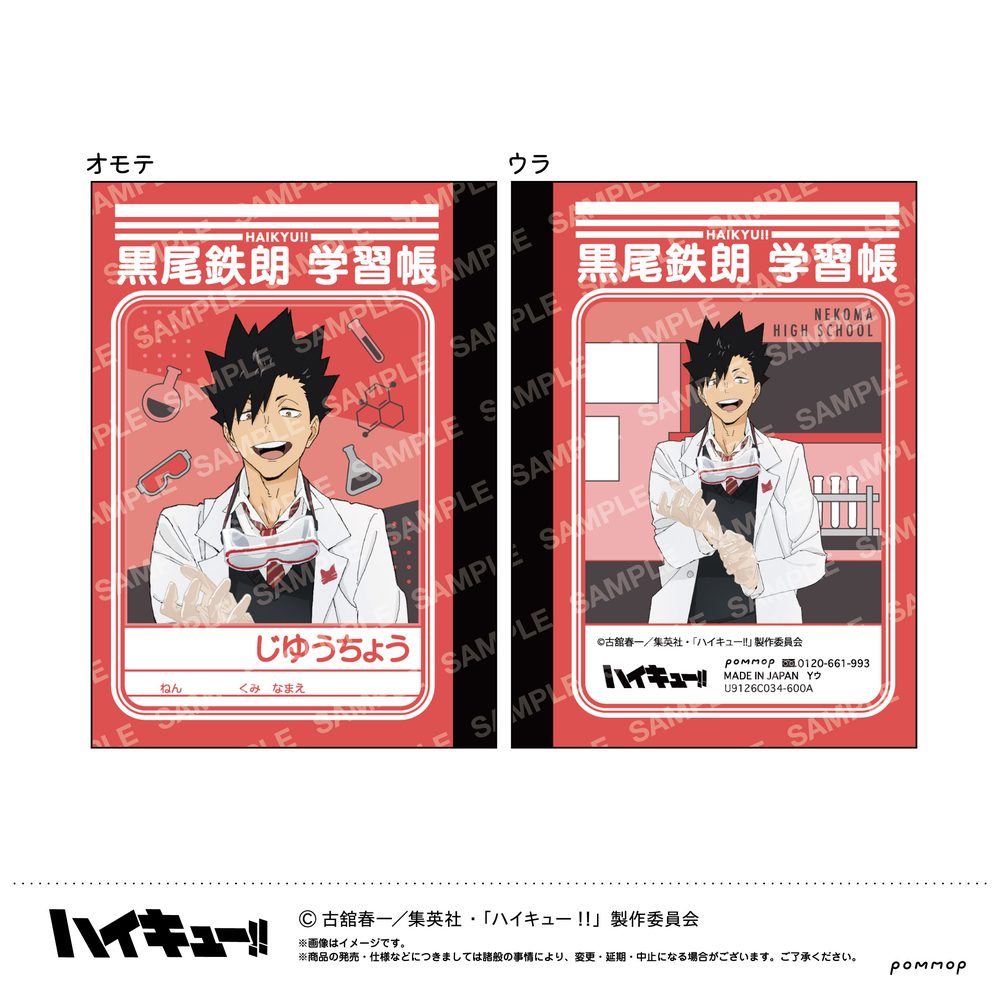 ハイキュー!! ミニ学習帳セット-授業!!- C 音駒高校 ("Haikyu!!" Mini Study Notebook Set -Classwork!!- C Nekoma High School)