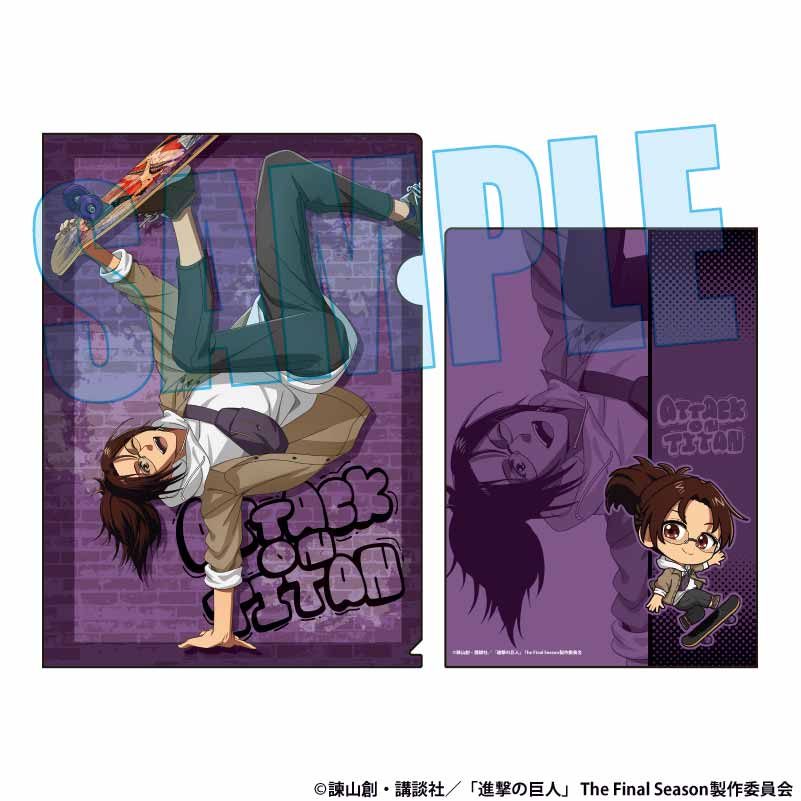 クリアファイル 進撃の巨人 ハンジ・ゾエ スケーターVer. (Clear File "Attack on Titan" Hans Zoe Skater Ver.)