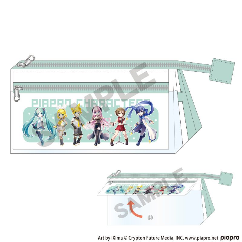 初音ミク フラップポケットペンケース ミント (Hatsune Miku Flap Pocket Pen Case Mint)