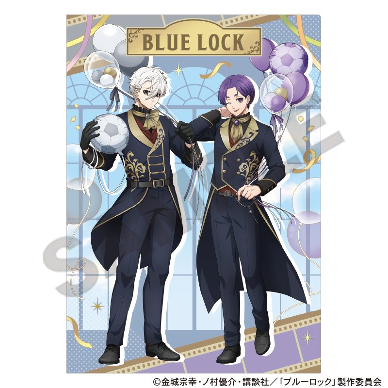 ブルーロック シングルクリアファイル 凪&玲王 バルーン ("Blue Lock" Single Clear File Nagi & Reo Balloon)