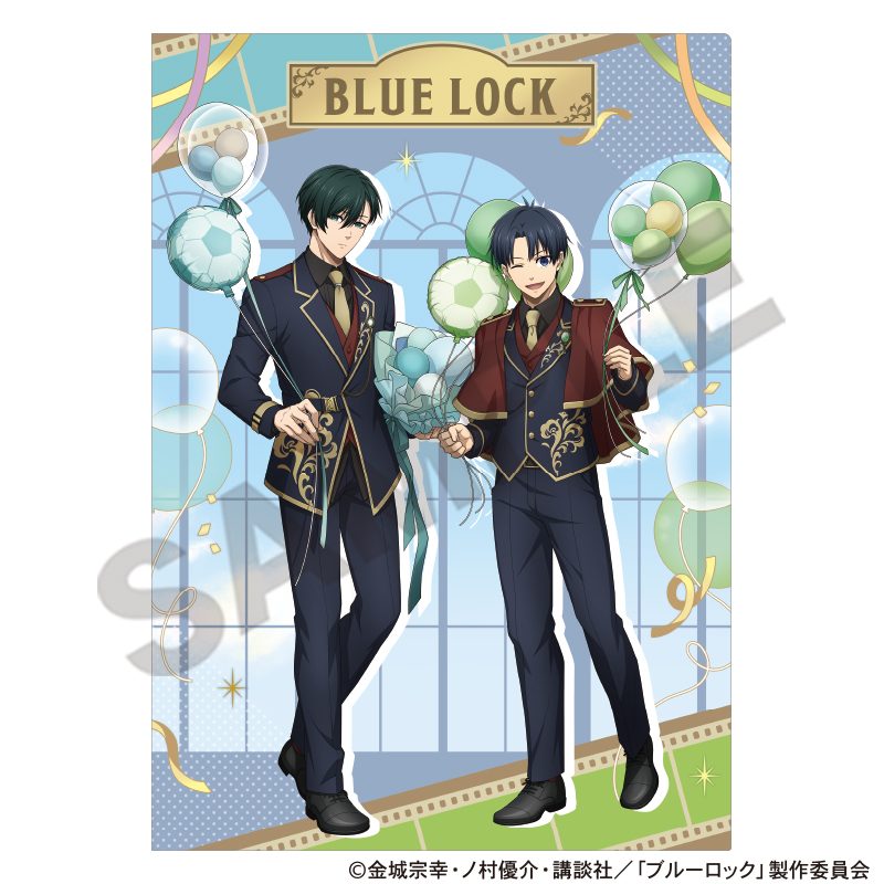 ブルーロック シングルクリアファイル 潔&凛 バルーン ("Blue Lock" Single Clear File Isagi & Rin Balloon)