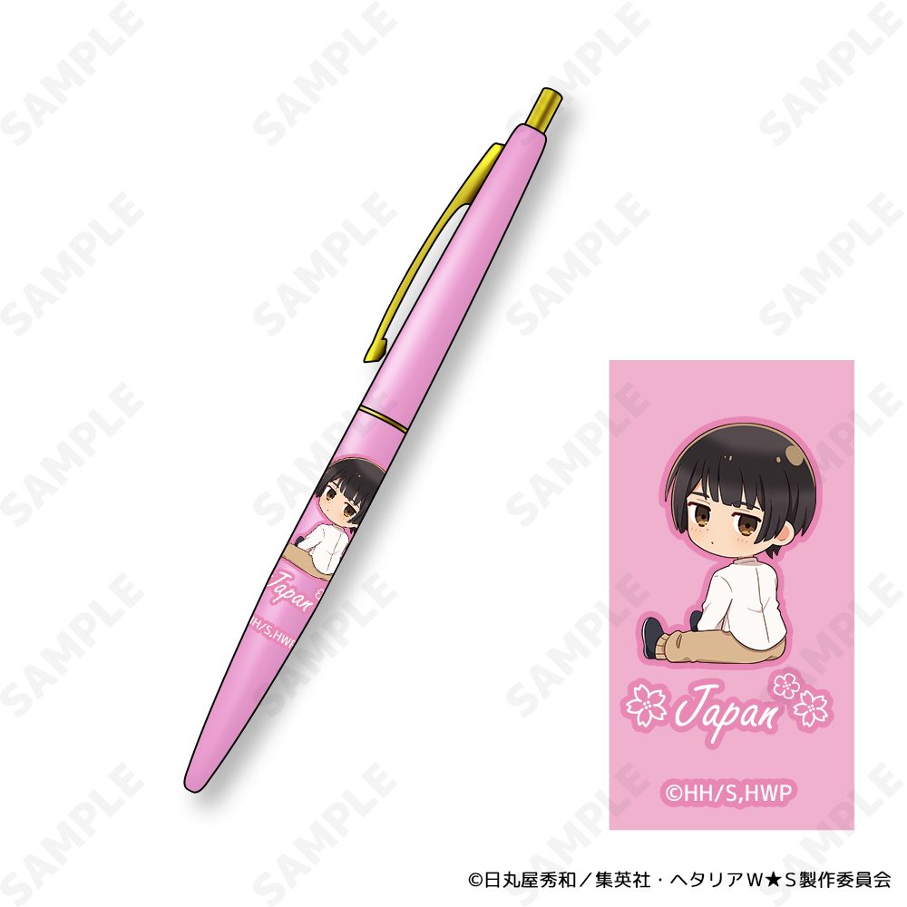 ヘタリア World☆Stars クリックゴールドボールペン 3 日本-Flower Shower-[ドレセレmini] ("Hetalia World Stars" Clic Gold Ballpoint Pen 3 Japan -Flower Shower- (DreCelle Mini))