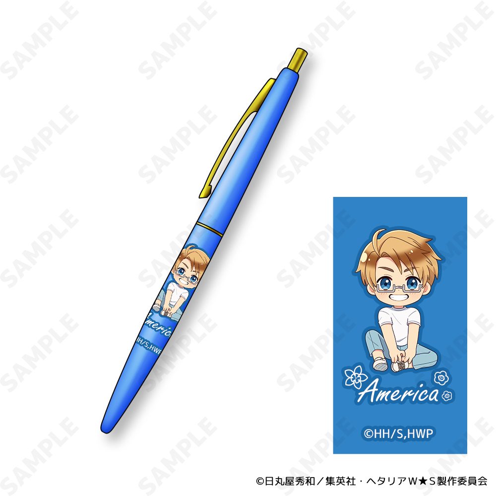 ヘタリア World☆Stars クリックゴールドボールペン 4 アメリカ-Flower Shower-[ドレセレmini] ("Hetalia World Stars" Clic Gold Ballpoint Pen 4 USA -Flower Shower- (DreCelle Mini))