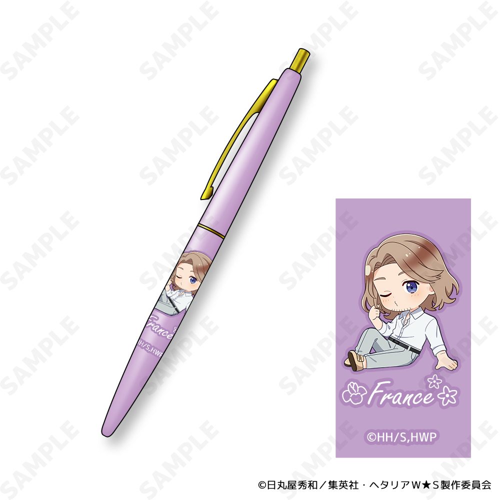 ヘタリア World☆Stars クリックゴールドボールペン 6 フランス-Flower Shower-[ドレセレmini] ("Hetalia World Stars" Clic Gold Ballpoint Pen 6 France -Flower Shower- (DreCelle Mini))